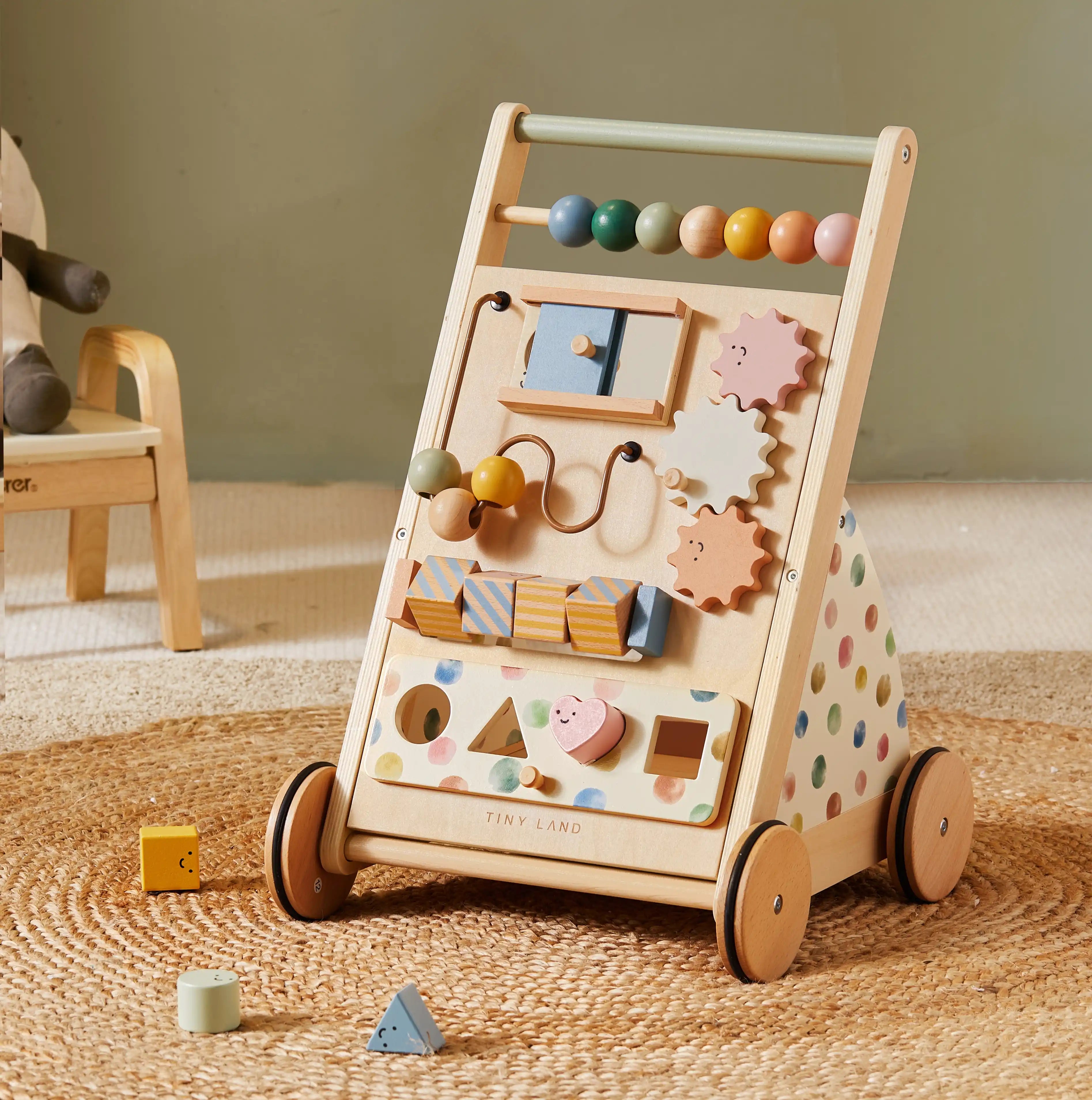 Tiny Land Versatile Natural Wooden Baby Walker Accessories SKU TLTG