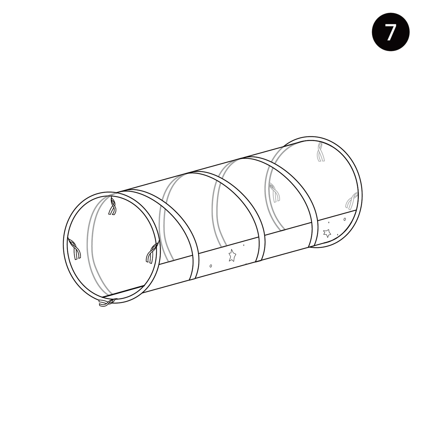 Tiny Land® Compact Adventure 3-in-1 Play Tunnel With no Balls