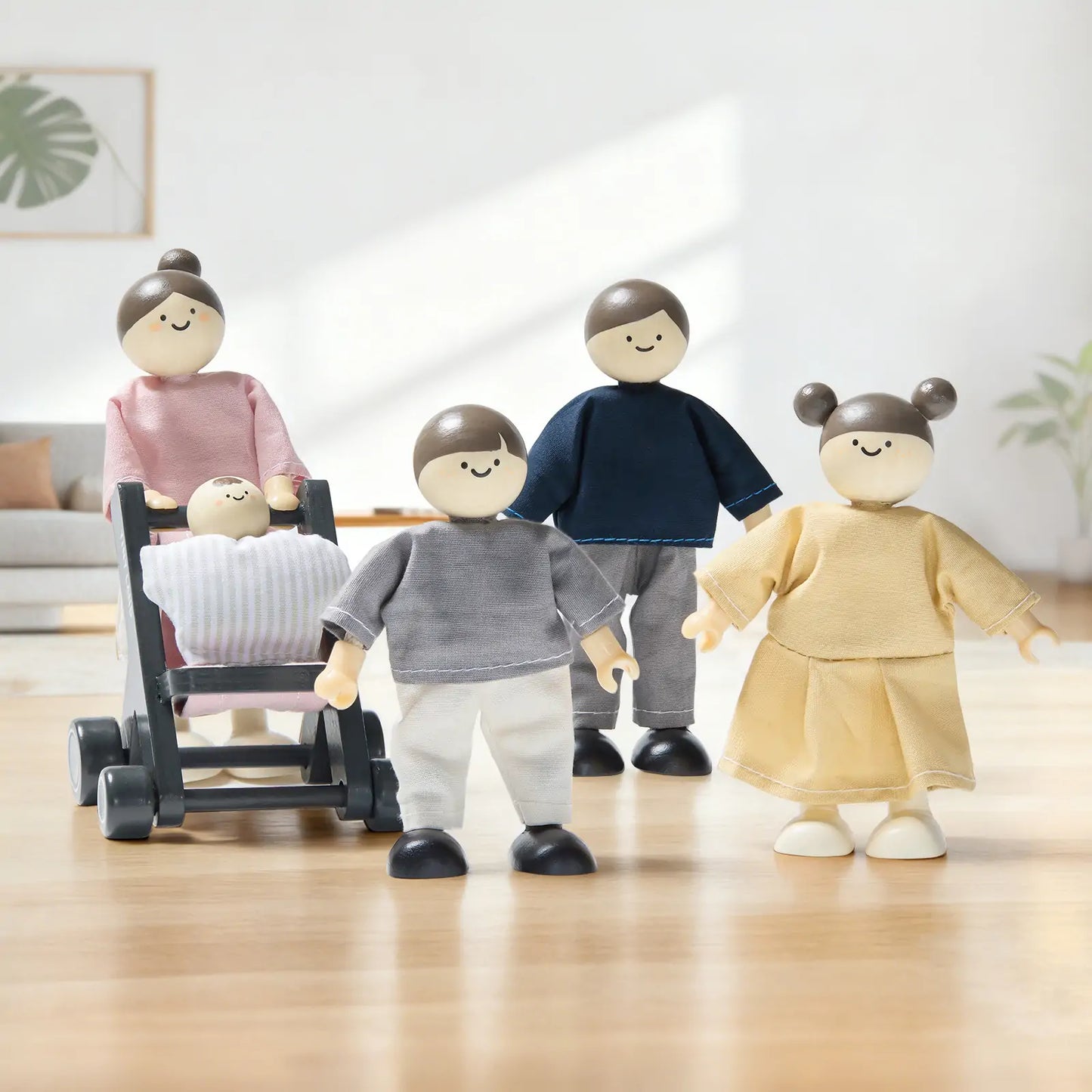 Tiny Land® Wooden Dollhouse Dolls