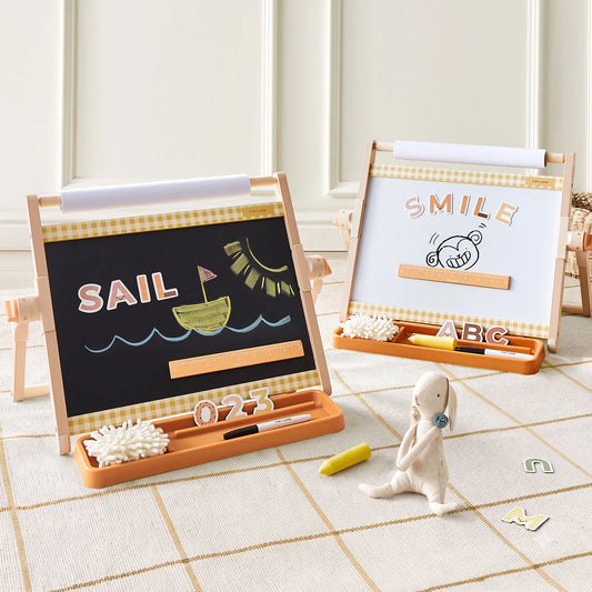 Tiny Land® Double-Sided Magnetic Tabletop Easel - Oatmeal
