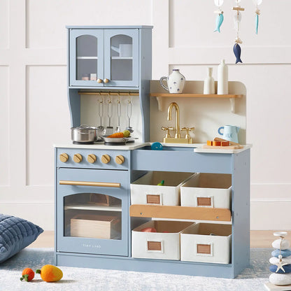 Tiny Land® Trendy Play Kitchen - Montessori Organizer's Paradise (Lagoon) Accessories