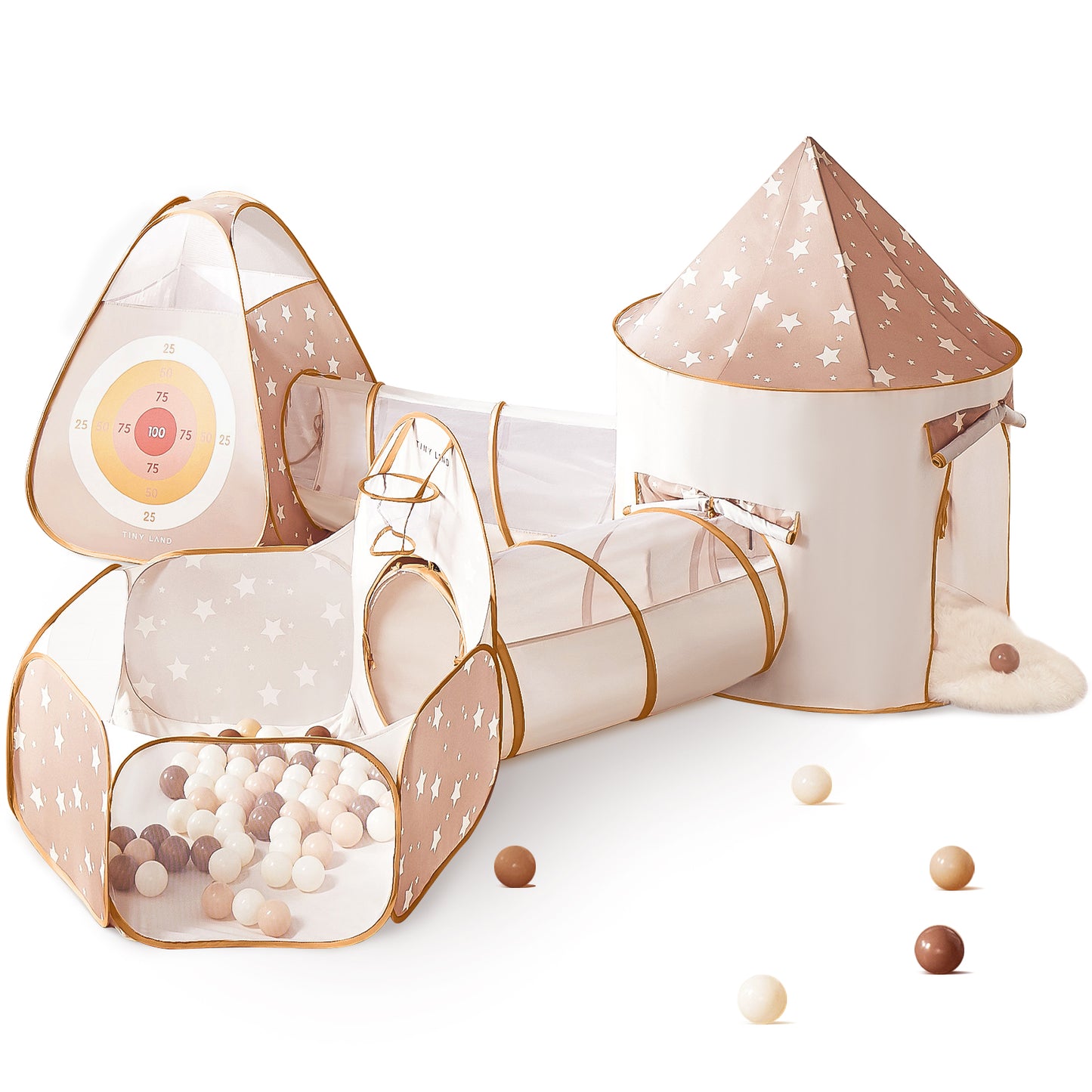 Tiny Land® Discovery 5-in-1 Play Tunnel With no Balls