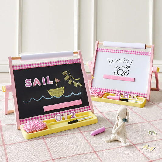 Tiny Land® Double-Sided Magnetic Tabletop Easel - Pink