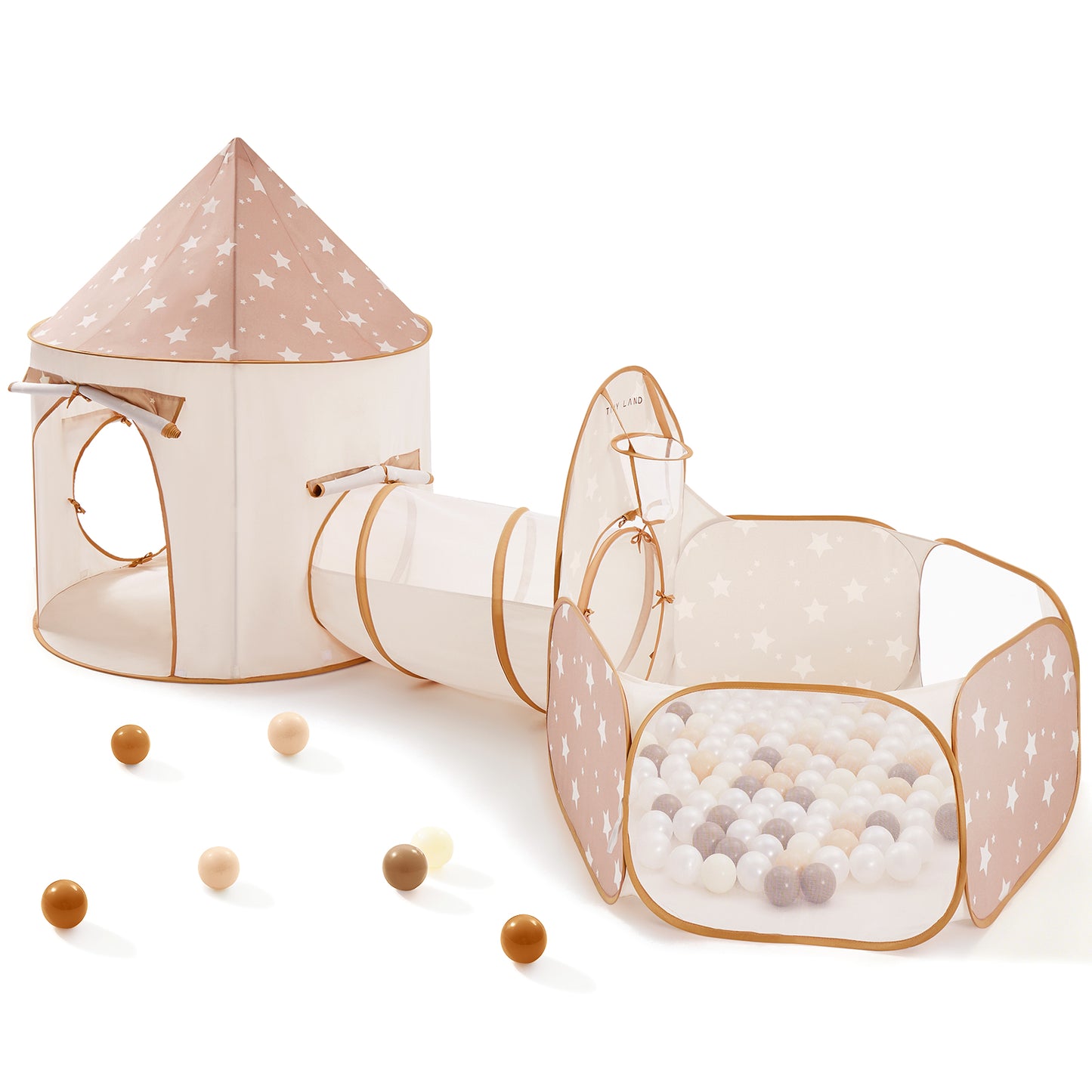 Tiny Land® Compact Adventure 3-in-1 Play Tunnel With no Balls