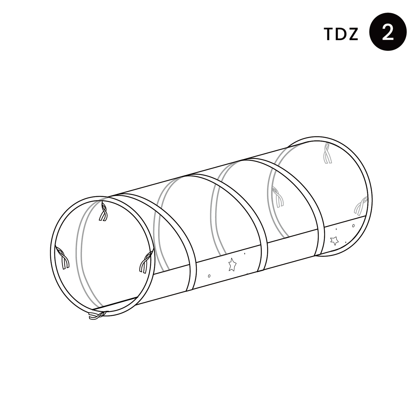 Tiny Land® Discovery 5-in-1 Play Tunnel With no Balls