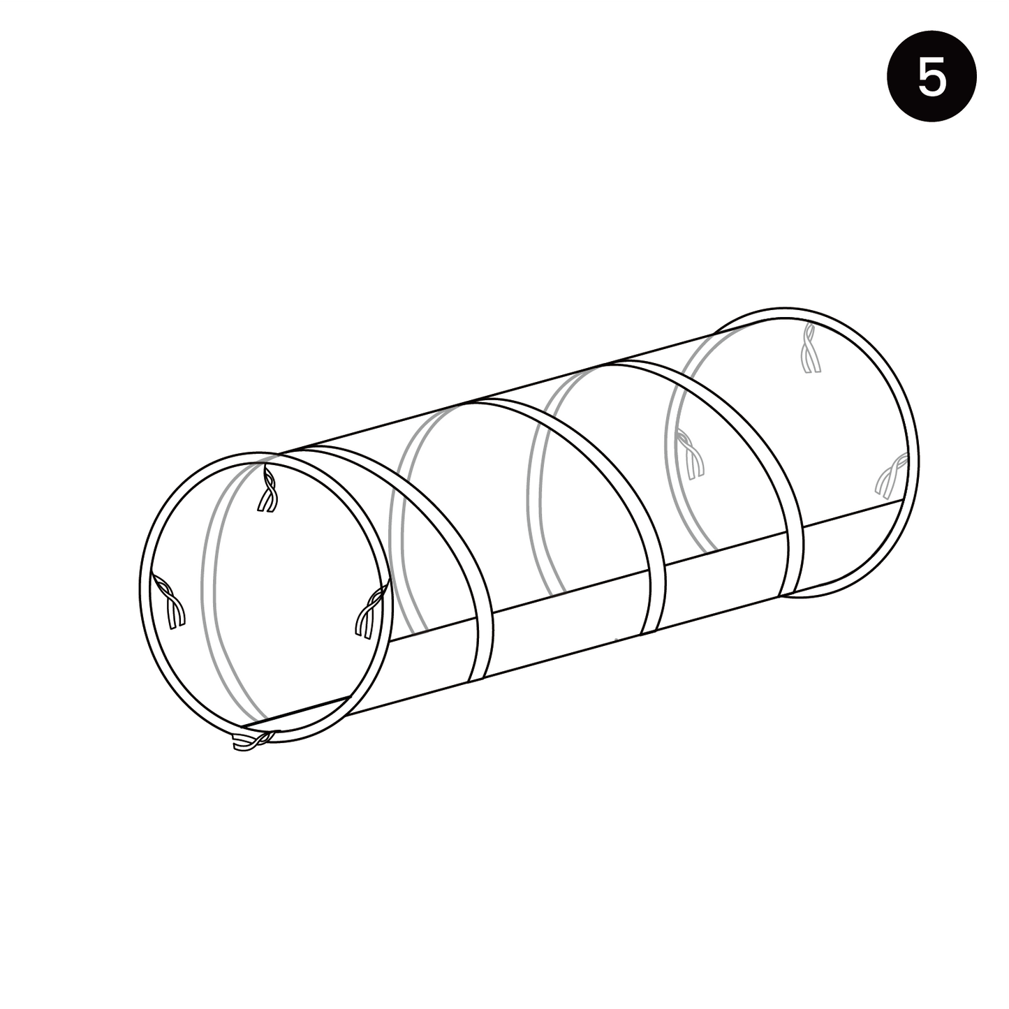 Tiny Land® Compact Adventure 3-in-1 Play Tunnel With no Balls