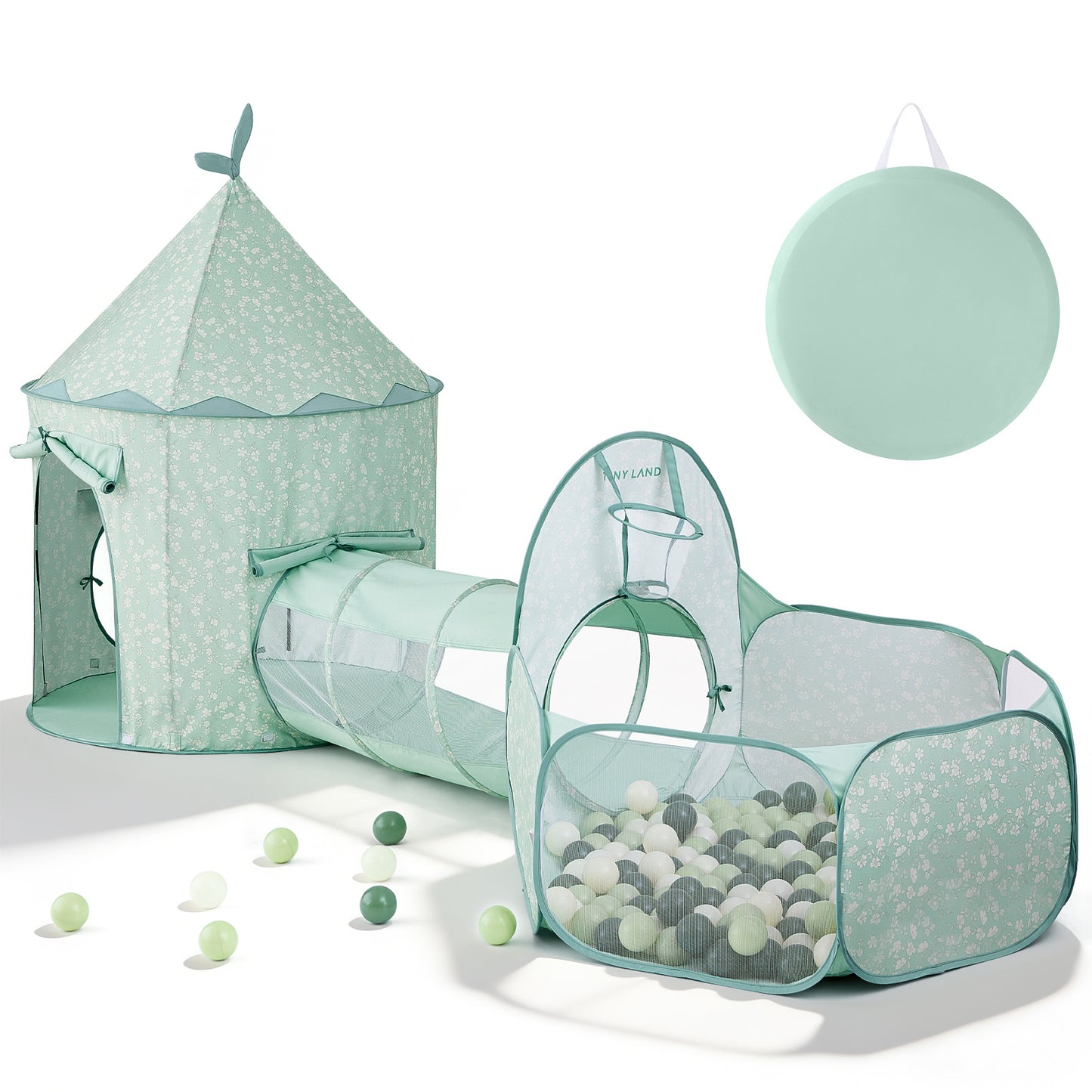 Tiny Land® Compact Adventure 3-in-1 Play Tunnel With no Balls