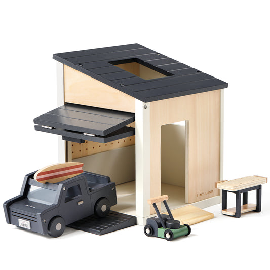 Tiny Land® Wooden Dollhouse - Garage