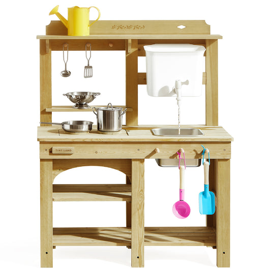 Tiny Land® Mud Kitchen - DuoPlay Outdoor Play Kitchen for Kids