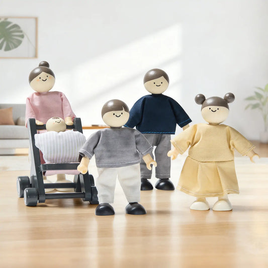 Tiny Land® Wooden Dollhouse Dolls