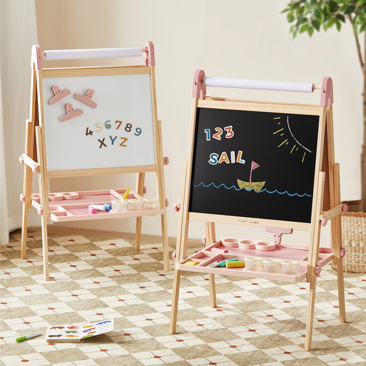 Tiny Land® Magnitales Easel for Kids - Pink