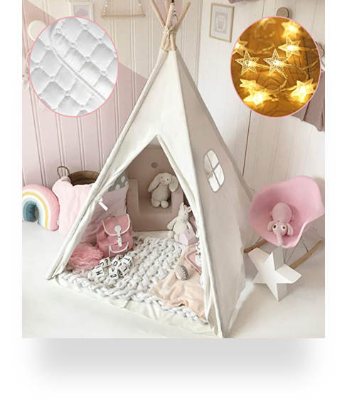 Teepee for Kids with Mat Accessories (SKU: TLTGTP003)