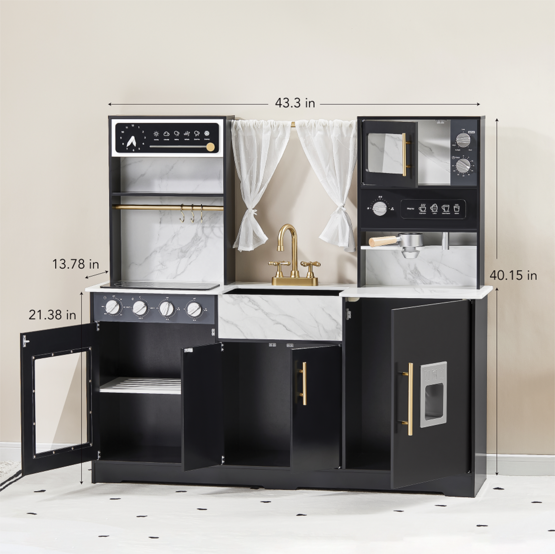 Black hot sale play kitchen