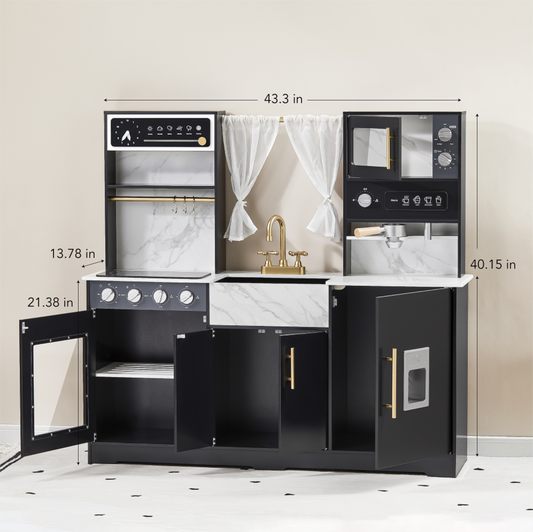 Black Trendy Home Style Play Kitchen Accessories ( SKU: TLTGPK002BK)