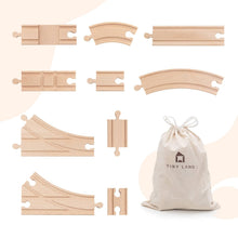 Load image into Gallery viewer, Tiny Land® Wooden Train Tracks Set (52 pic ) SKU: TLTGWT018
