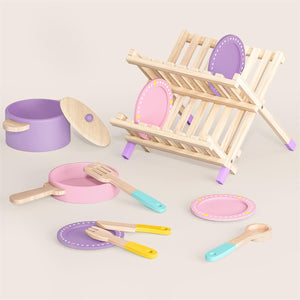 Wooden Pots and Pans Playset for Kids Accessories(WT0011)